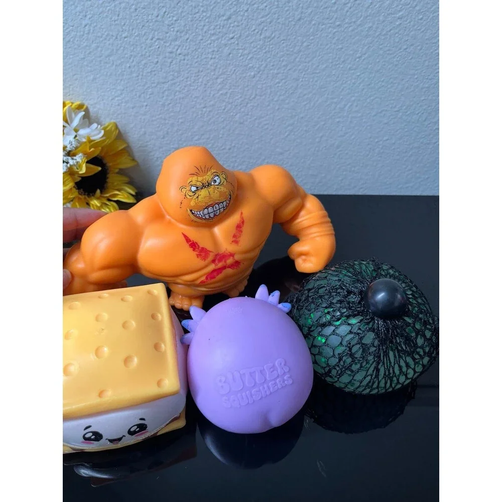 Fidget Toys Sensory Lot ZURU Smashers Orange Gorilla Butter Squisher Smores
